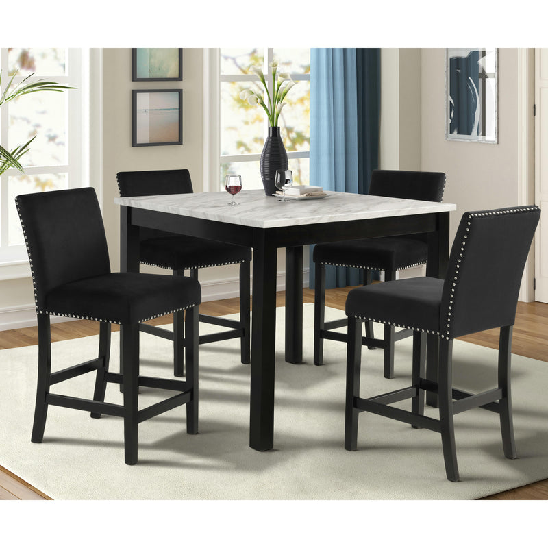 New Classic Furniture Celeste 5 pc Counter Height Dinette D400-52S-BLK IMAGE 6