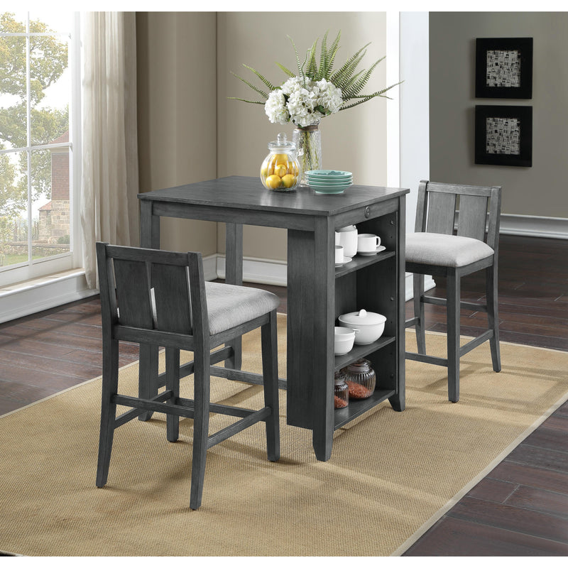 New Classic Furniture Heston 3 pc Counter Height Dinette D5773-32-GRY IMAGE 7