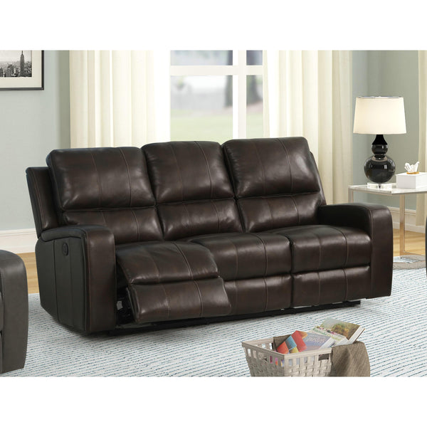 New Classic Furniture Linton Power Reclining Leather Sofa L1721-30P1-LDB IMAGE 1