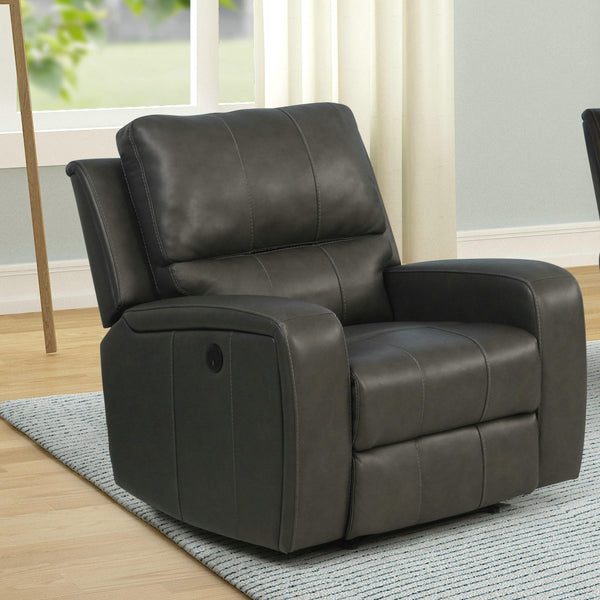 New Classic Furniture Linton Glider Leather Recliner L1721-13-DGR IMAGE 1