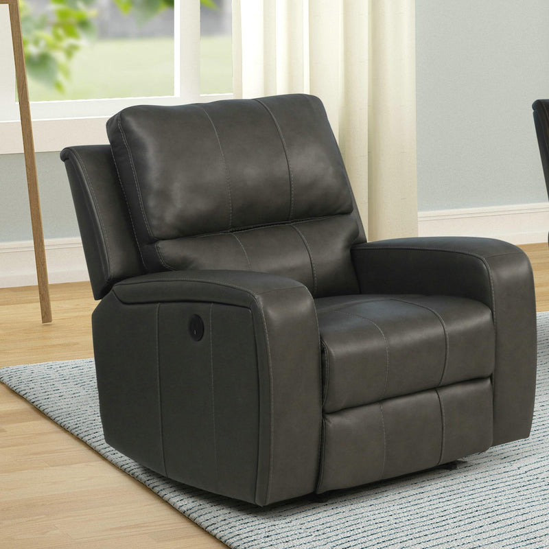 New Classic Furniture Linton Power Glider Leather Recliner L1721-13P1-DGR IMAGE 1