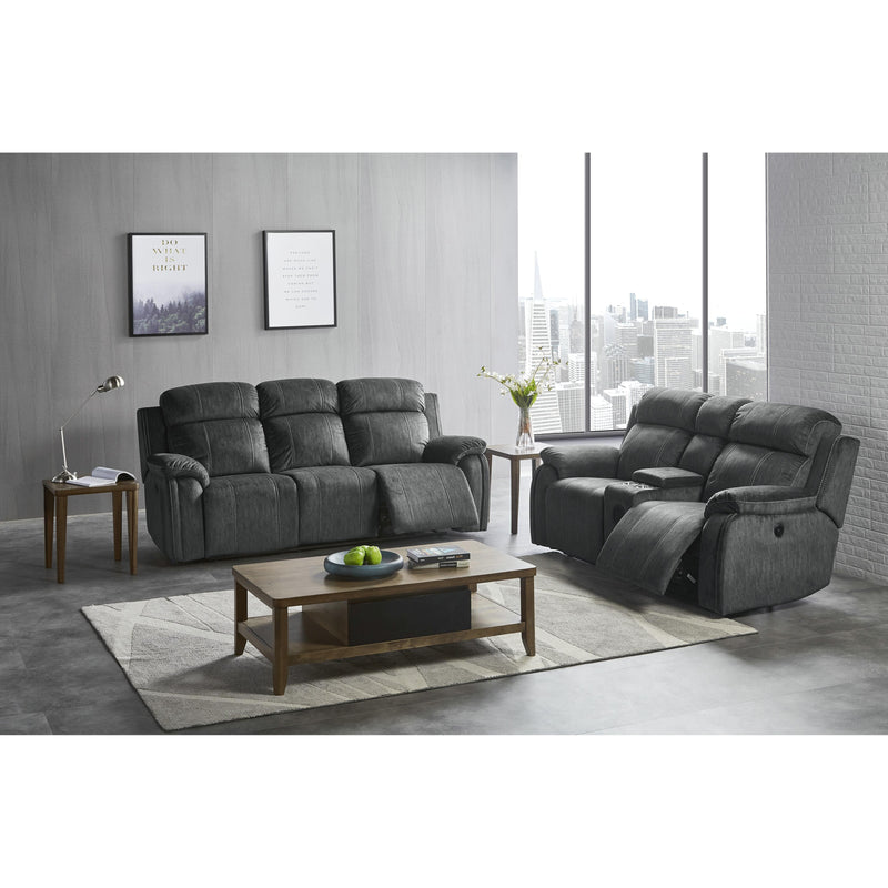 New Classic Furniture Tango Reclining Fabric Loveseat with Console U396-25-SHW IMAGE 4