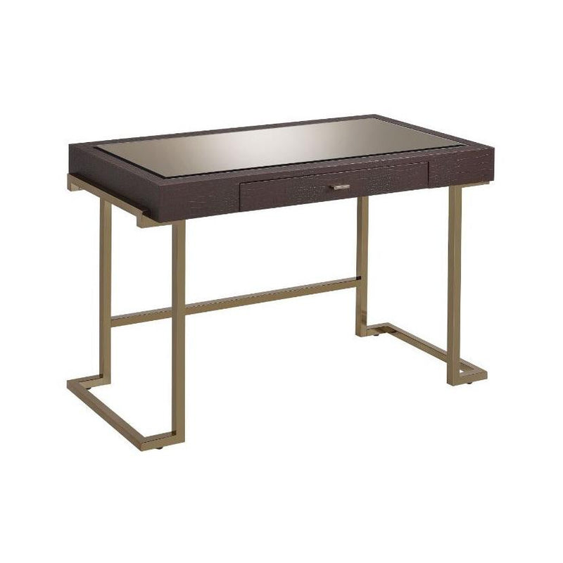 Acme Furniture Boice 92336 Desk - Espresso PU & Champagne IMAGE 1