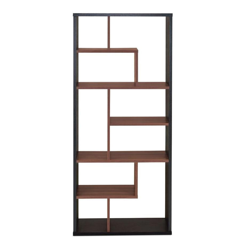 Acme Furniture Mileta II 92358 Bookshelf - Black & Walnut IMAGE 2