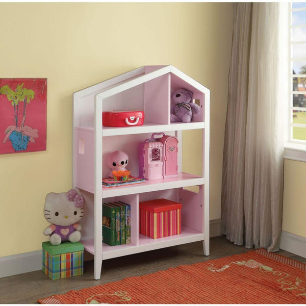 Acme Furniture Doll Cottage 92560 Bookshelf - Pink IMAGE 1