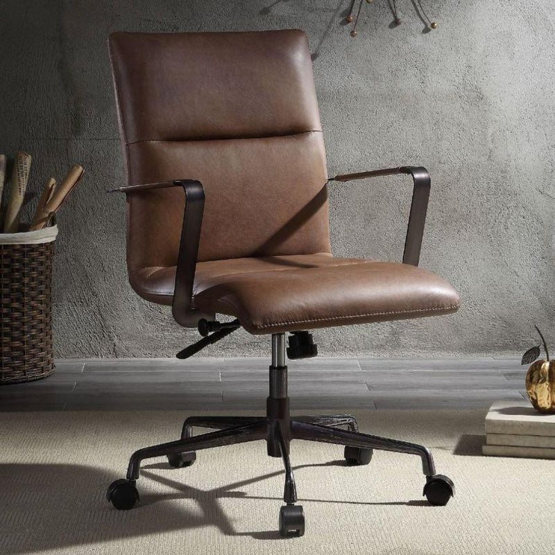 Acme Furniture Indra 92568 Executive Office Chair - Vintage Chocolate IMAGE 1