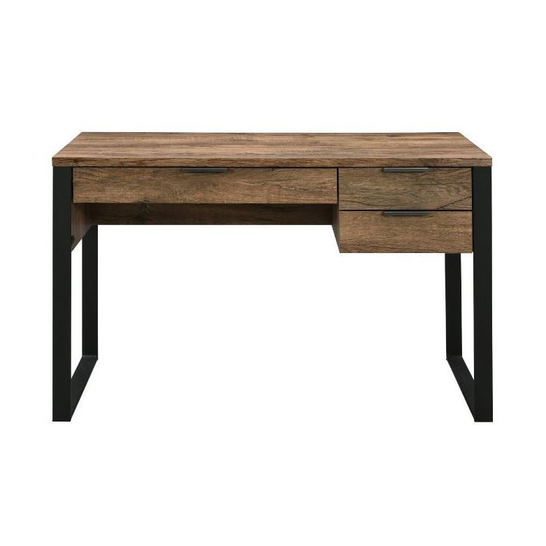 Acme Furniture Aflo 92725 Writing Desk - Weathered Oak & Black IMAGE 6