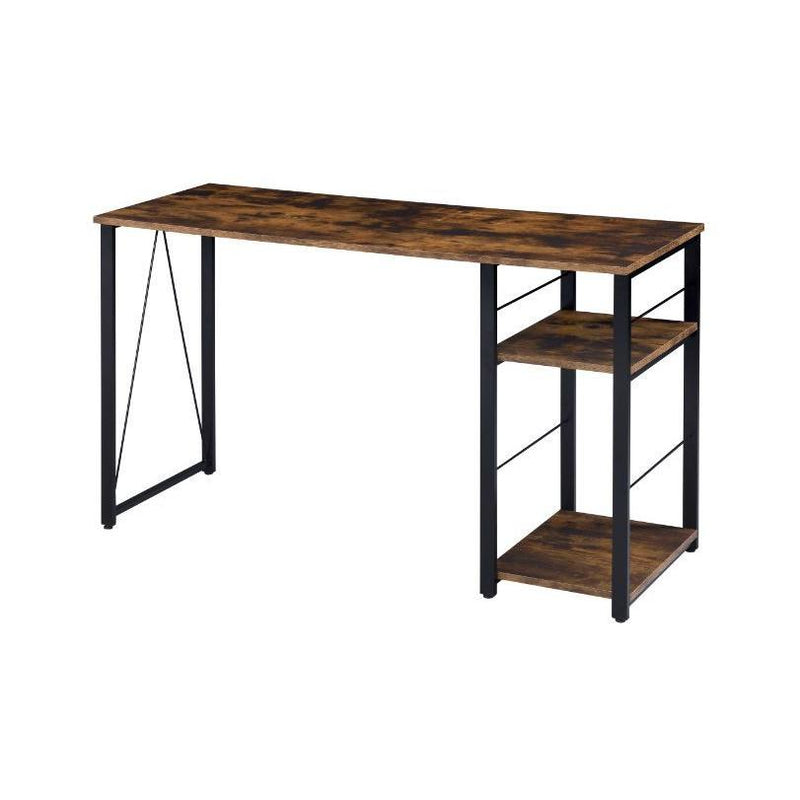 Acme Furniture Vadna 92765 Writing Desk - Weathered Oak & Black IMAGE 1