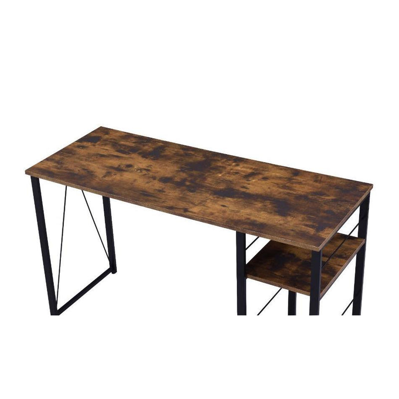 Acme Furniture Vadna 92765 Writing Desk - Weathered Oak & Black IMAGE 3