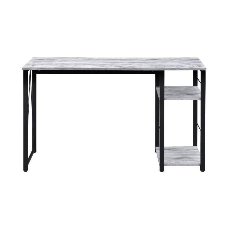 Acme Furniture Vadna 92767 Writing Desk - Weathered Oak & Black IMAGE 2