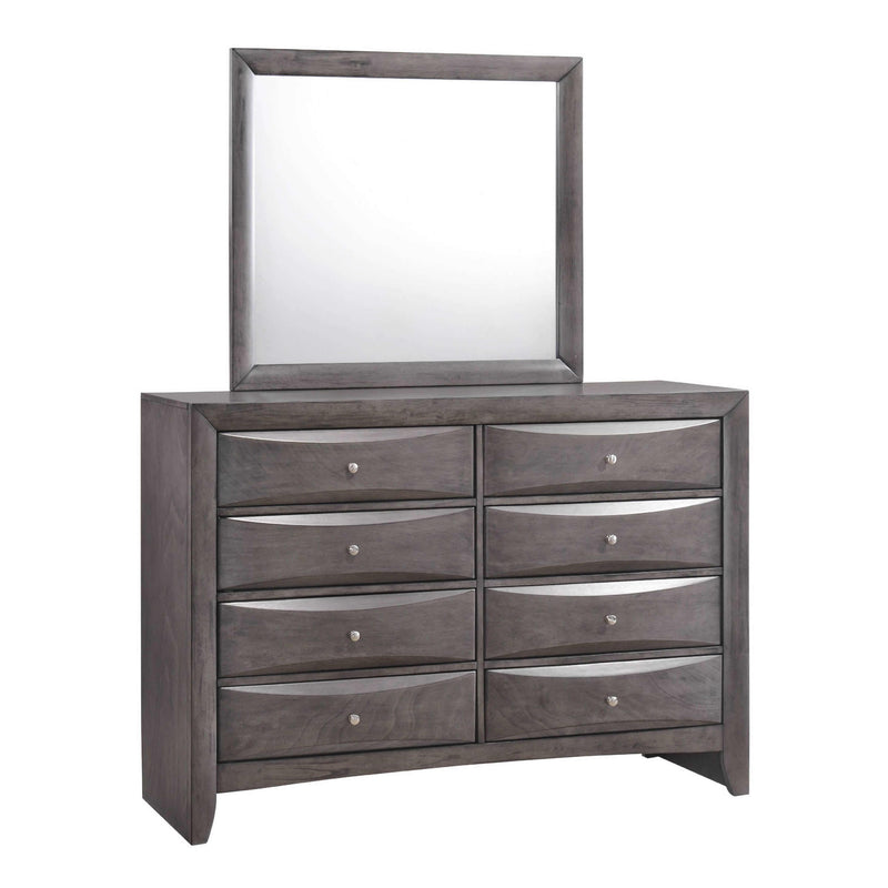 Elements International Emily 8-Drawer Dresser with Mirror EG100DRMR IMAGE 2