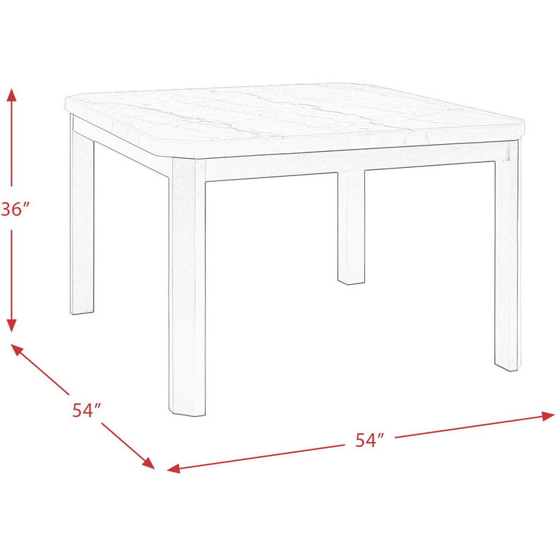 Elements International Square Francesca Counter Height Dining Table with Marble Top CFC300CTTC IMAGE 5