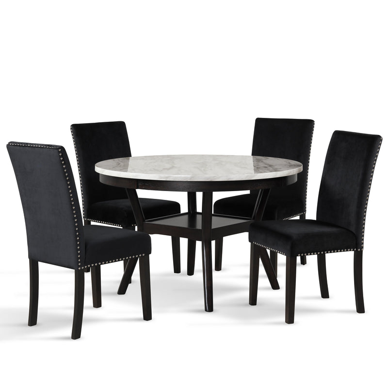 New Classic Furniture Round Celeste Dining Table with Marble Top D400-11 IMAGE 6