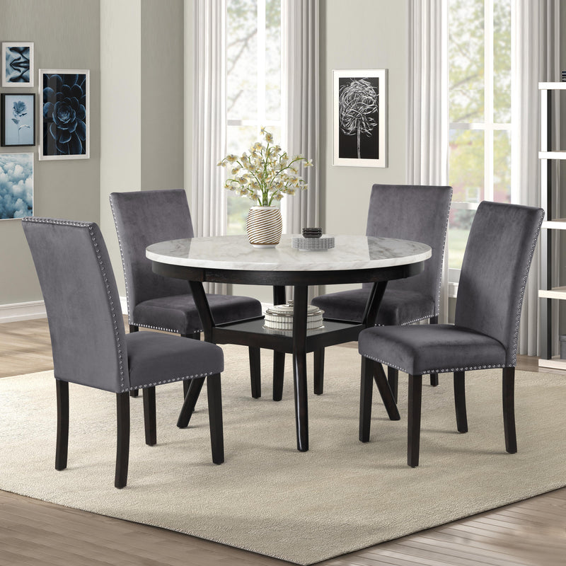 New Classic Furniture Round Celeste Dining Table with Marble Top D400-11 IMAGE 7