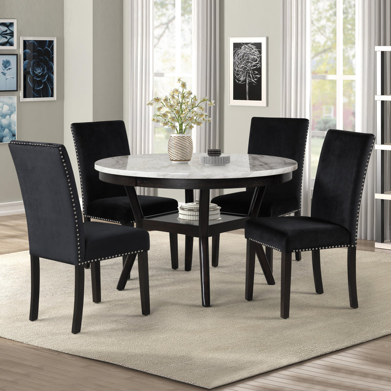 New Classic Furniture Round Celeste Dining Table with Marble Top D400-11 IMAGE 9