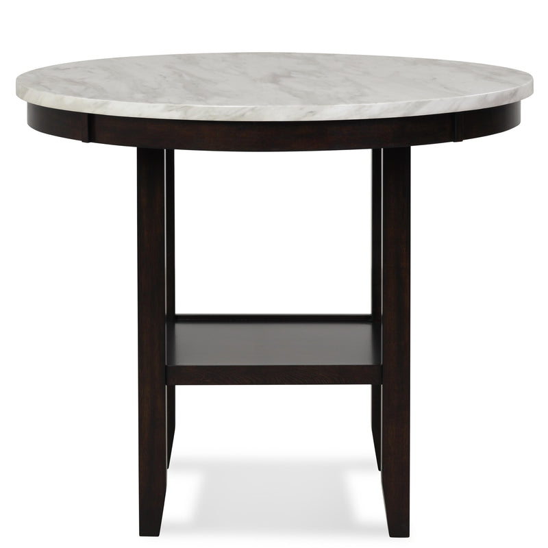 New Classic Furniture Round Celeste Counter Height Dining Table with Marble Top D400-12 IMAGE 1