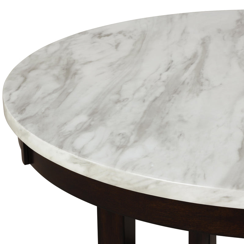 New Classic Furniture Round Celeste Counter Height Dining Table with Marble Top D400-12 IMAGE 2