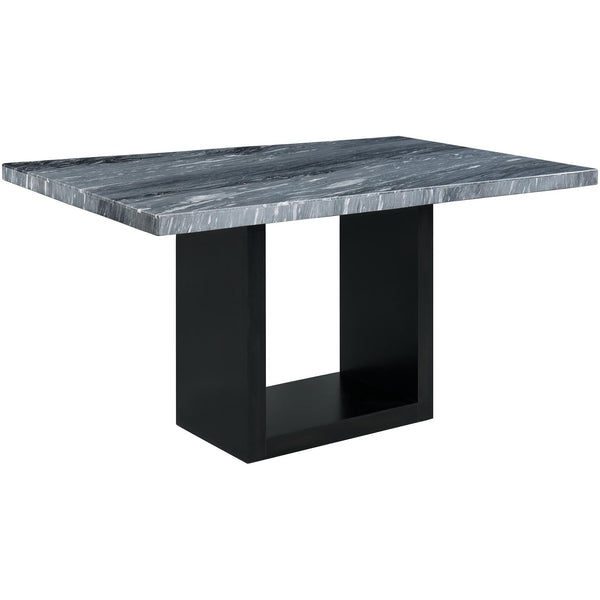 Elements International Valentino Counter Height Dining Table with Marble Top and Pedestal Base CVL400CTTB IMAGE 1