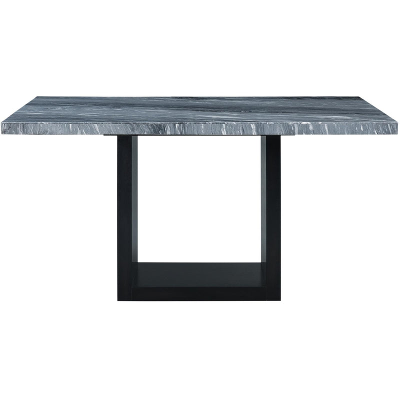 Elements International Valentino Counter Height Dining Table with Marble Top and Pedestal Base CVL400CTTB IMAGE 2