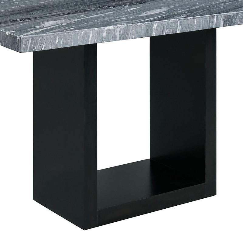 Elements International Valentino Counter Height Dining Table with Marble Top and Pedestal Base CVL400CTTB IMAGE 6