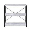 Acme Furniture Tesadea 92771 Bookshelf - Weathered White & Black IMAGE 2