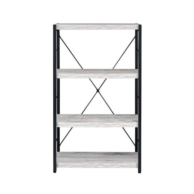 Acme Furniture Jurgen 92917 Bookshelf - Antique White-Ash IMAGE 2