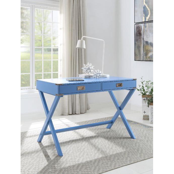 Acme Furniture Amenia 93000 Writing Desk - Blue IMAGE 5