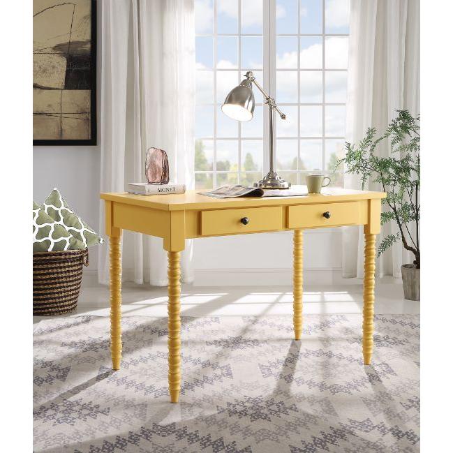 Acme Furniture Altmar 93013 Writing Desk - Yellow IMAGE 5