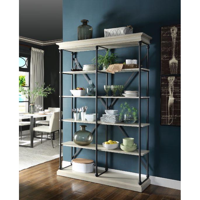 Acme Furniture Rukia 93034 58" Bookshelf - White IMAGE 3