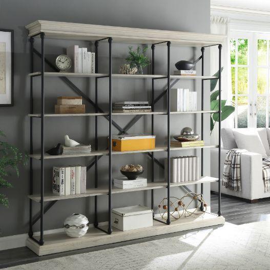 Acme Furniture Rukia 93040 84" Bookshelf - White IMAGE 3