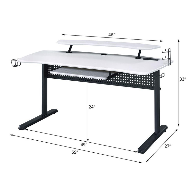 Acme Furniture Vildre 93134 Gaming Desk with USB IMAGE 8