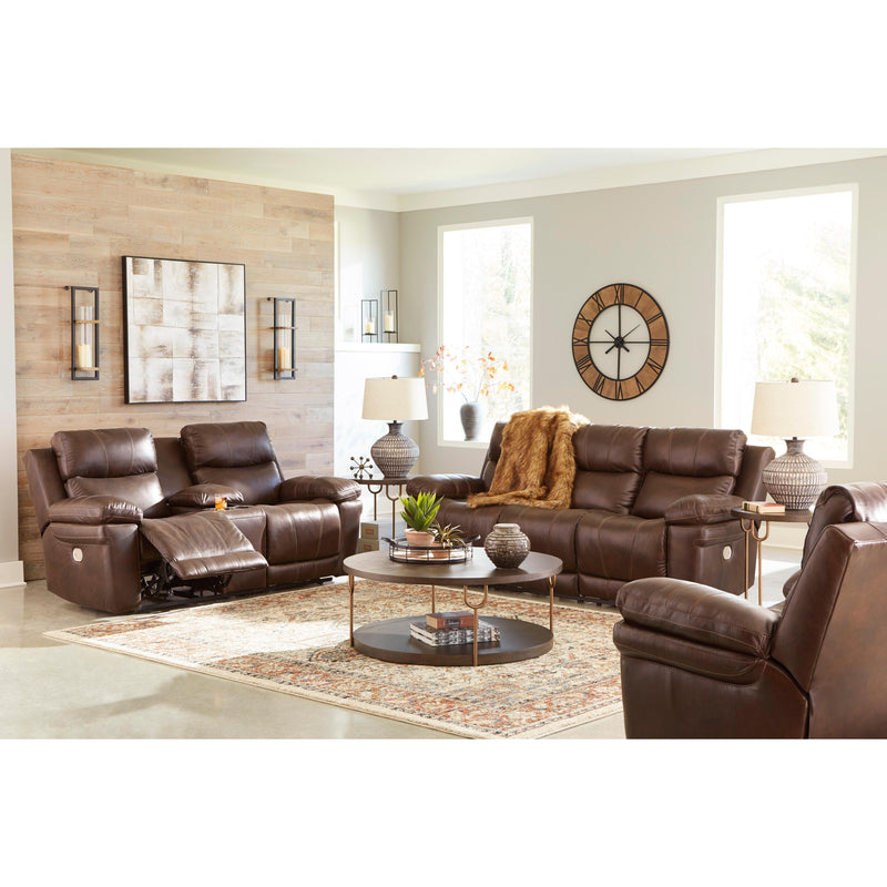 Signature Design by Ashley Edmar Power Reclining Leather Match Loveseat with Console U6480518 IMAGE 12