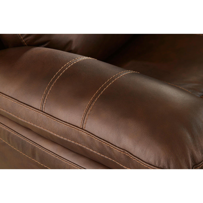 Signature Design by Ashley Edmar Power Reclining Leather Match Loveseat with Console U6480518 IMAGE 7