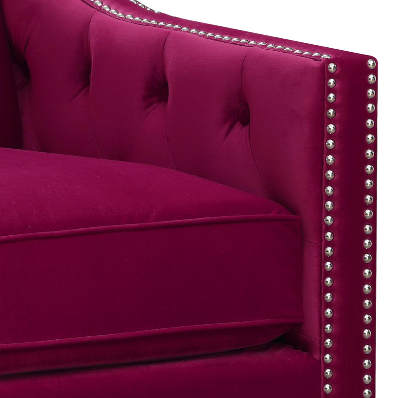  Elements International Tiffany UTF287100CA Accent Chair - Broadway Red IMAGE 6