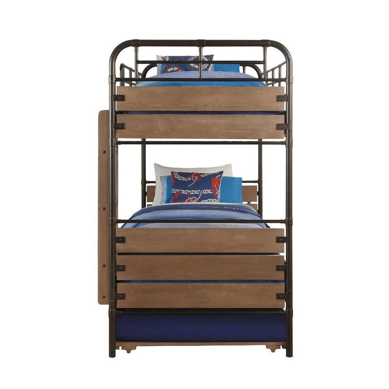 Acme Furniture Adam 37760 Twin Over Twin Bunk Bed With Trundle IMAGE 3