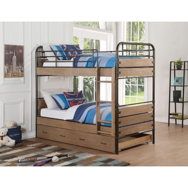 Acme Furniture Adam 37760 Twin Over Twin Bunk Bed With Trundle IMAGE 4