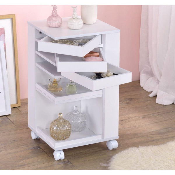 Acme Furniture Nariah 97217 Storage Cart - White IMAGE 1