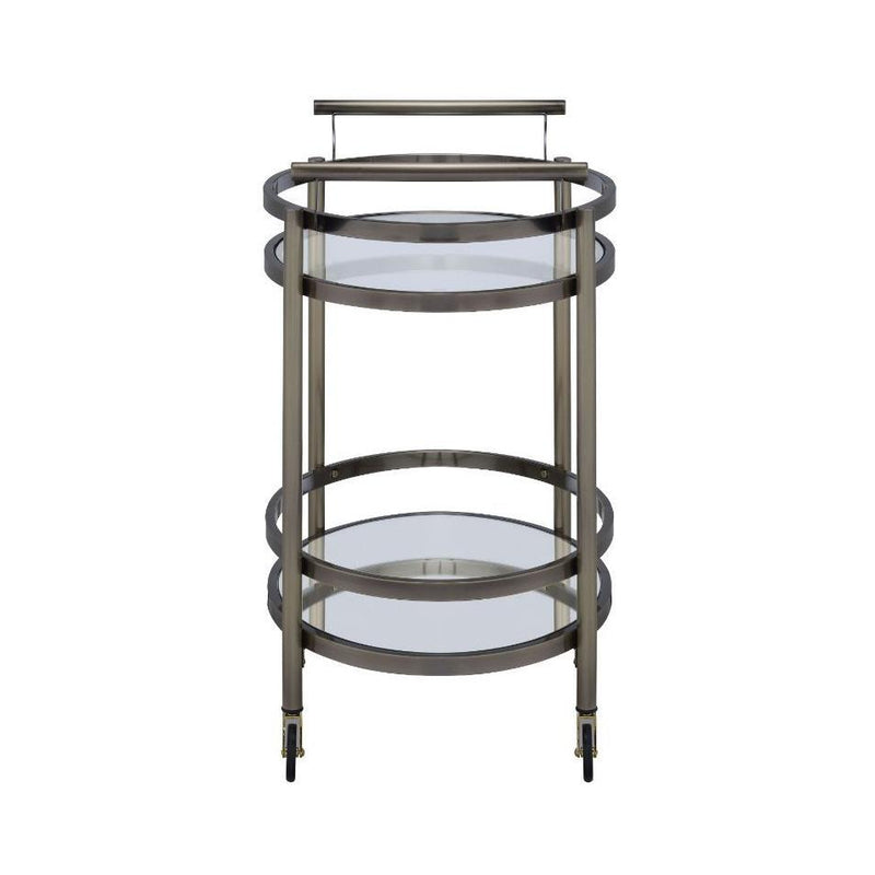 Acme Furniture Lakelyn 98190 Serving Cart - Brushed Bronze IMAGE 3