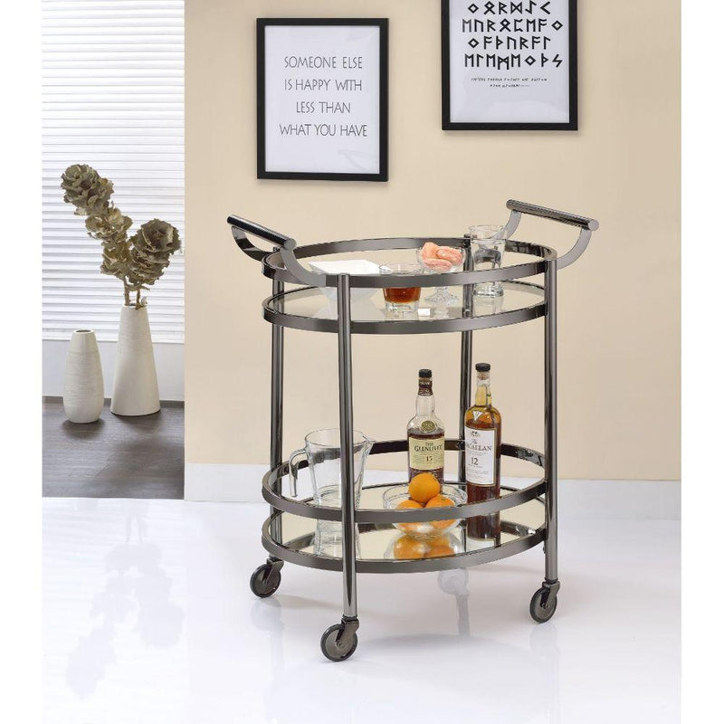 Acme Furniture Lakelyn 98191 Serving Cart - Black Nickel IMAGE 3