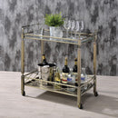 Acme Furniture Matiesen 98350 Serving Cart - Antique Brass IMAGE 1