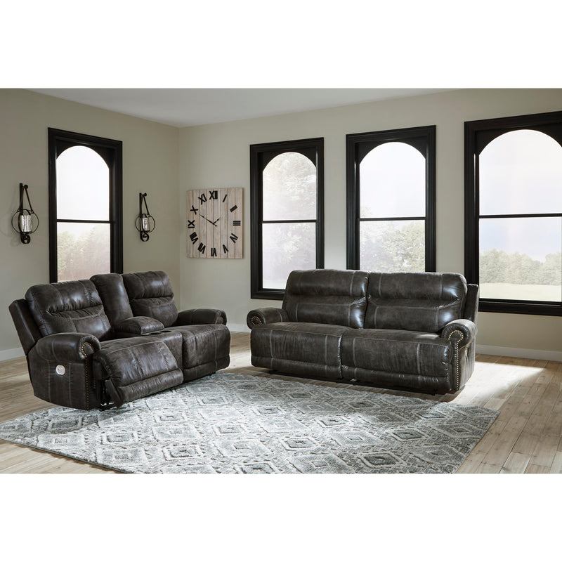 Signature Design by Ashley Grearview Power Reclining Leather Look Loveseat with Console 6500518 IMAGE 13