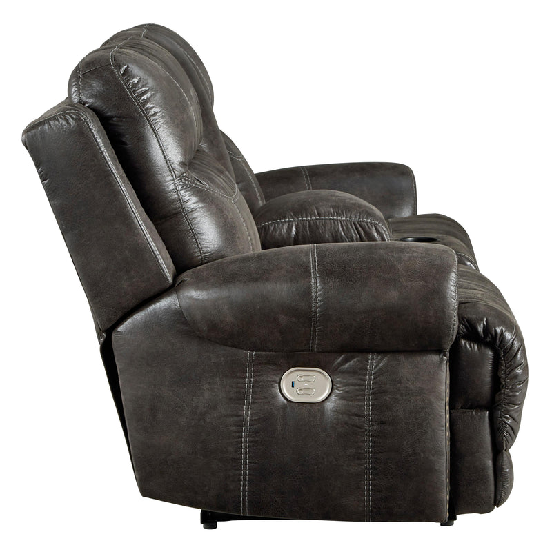 Signature Design by Ashley Grearview Power Reclining Leather Look Loveseat with Console 6500518 IMAGE 3