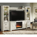  Signature Design by Ashley Bellaby W331W5 4 pc Entertainment Center with Fireplace IMAGE 2