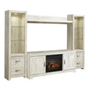  Signature Design by Ashley Bellaby W331W8 4 pc Entertainment Center with Electric Fireplace IMAGE 1