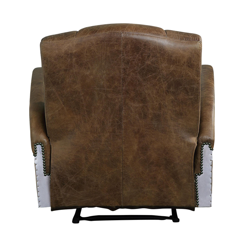 Acme Furniture Brancaster Leather Recliner with Wall Recline 59718 IMAGE 6