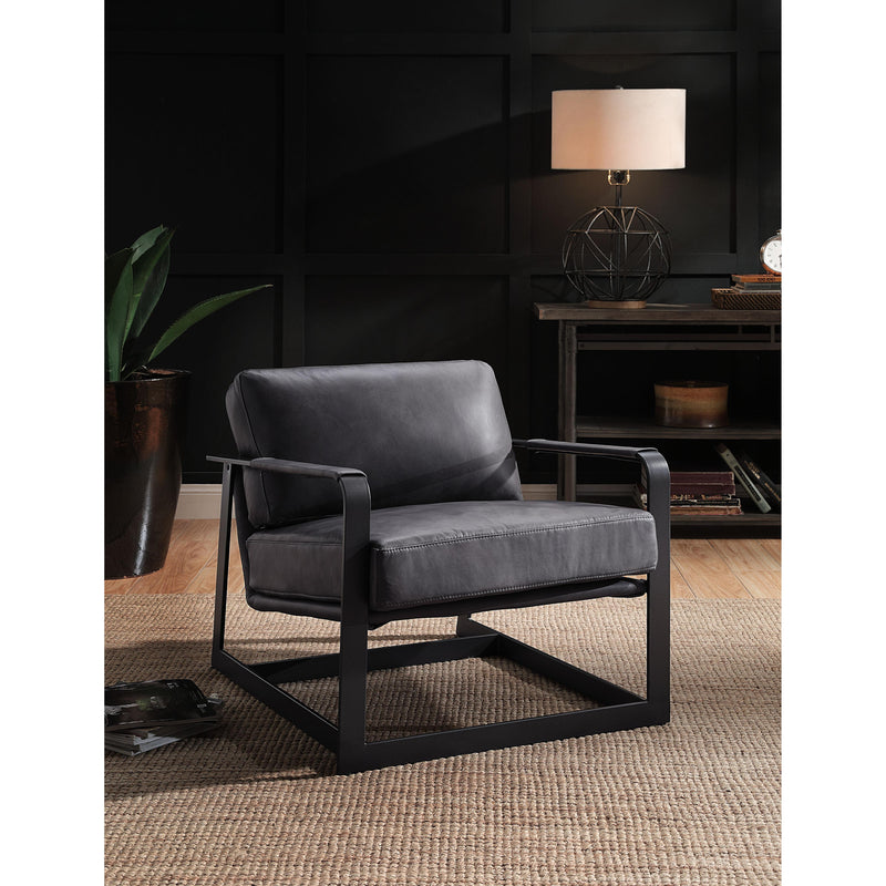 Acme Furniture Locnos Stationary Leather Accent Chair 59944 IMAGE 9