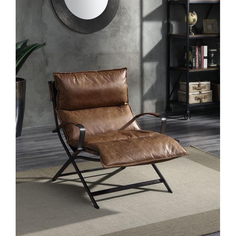 Acme Furniture Zulgaz Stationary Leather Look Accent Chair 59951 IMAGE 9