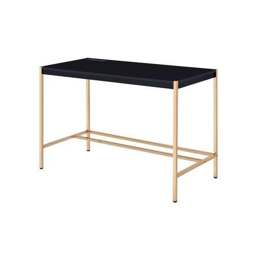 Acme Furniture Midriaks OF00021 Writing Desk - Black & Gold Finish IMAGE 1