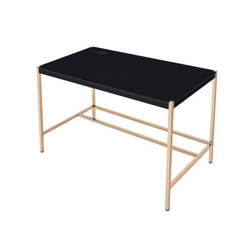 Acme Furniture Midriaks OF00021 Writing Desk - Black & Gold Finish IMAGE 3