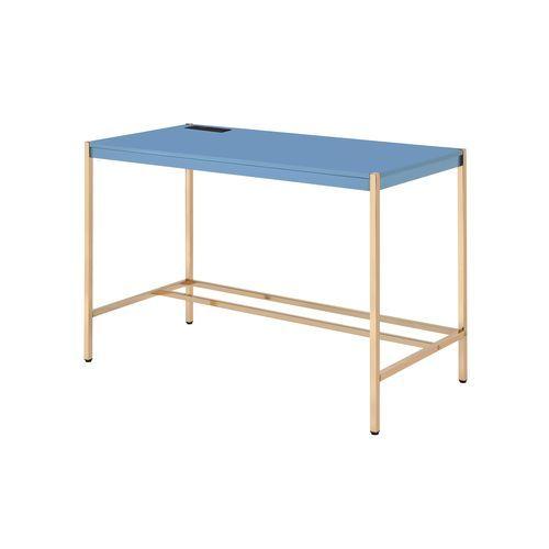 Acme Furniture Midriaks OF00022 Writing Desk - Navy Blue & Gold Finish IMAGE 1